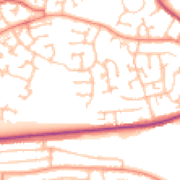 Daytime road noise heatmap for DY1 2SN