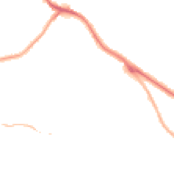 Night-time road noise heatmap for DY1 3LX