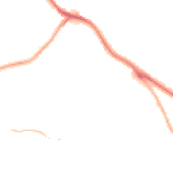 Night-time road noise heatmap for DY1 3LY