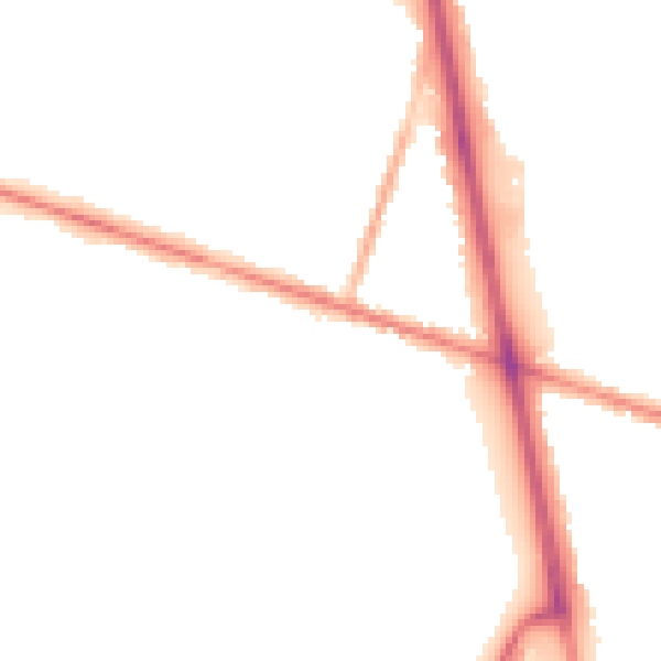 Night-time road noise heatmap for DY1 4LW
