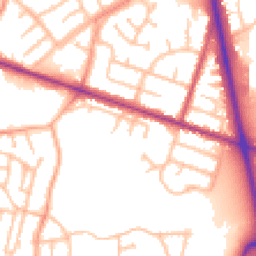 Daytime road noise heatmap for DY1 4LZ