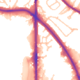Daytime road noise heatmap for DY1 4SU
