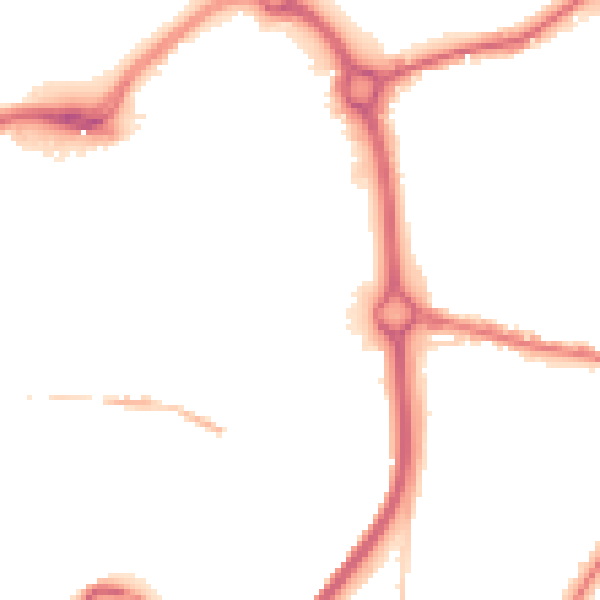 Night-time road noise heatmap for DY10 1AR