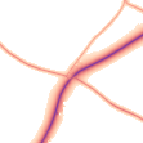 Daytime road noise heatmap for DY10 3PE