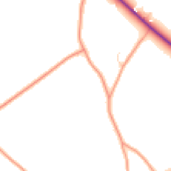Daytime road noise heatmap for DY10 4BH