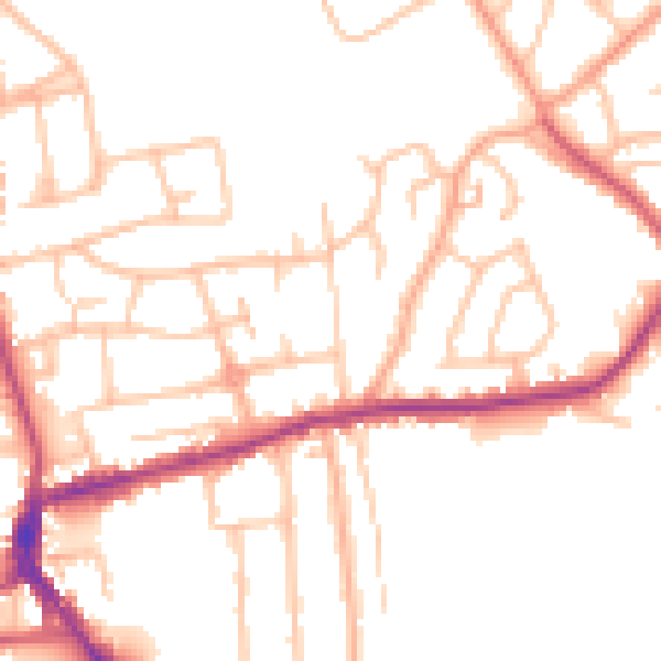 Daytime road noise heatmap for DY3 1ND