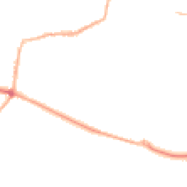 Night-time road noise heatmap for DY3 2QH