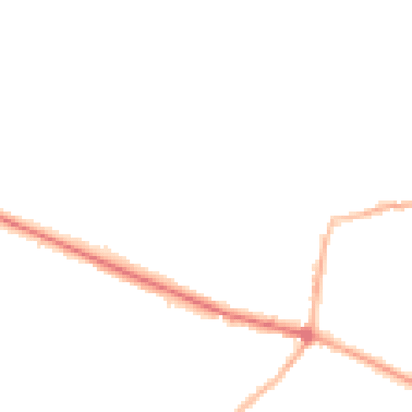 Night-time road noise heatmap for DY3 2XN