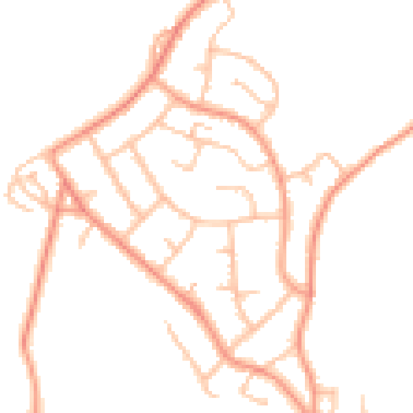 Daytime road noise heatmap for DY3 3BS