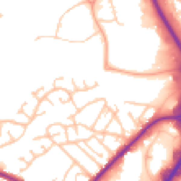 Daytime road noise heatmap for DY4 0AE