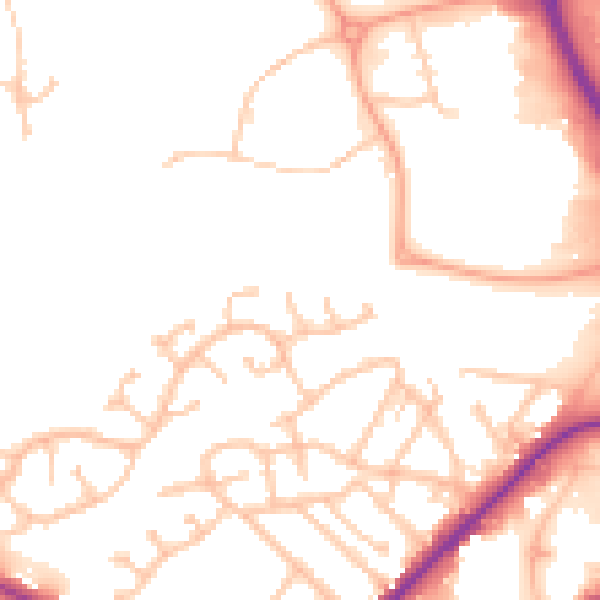 Daytime road noise heatmap for DY4 0AG
