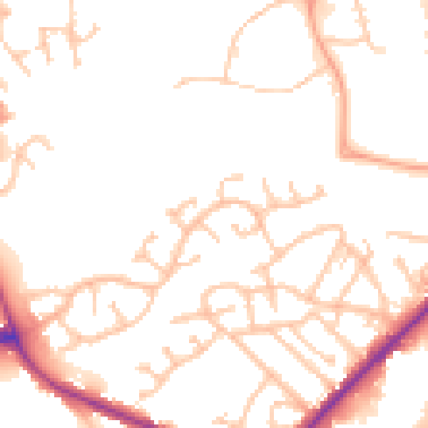 Daytime road noise heatmap for DY4 0BL