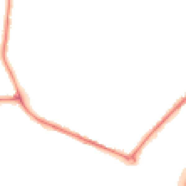 Night-time road noise heatmap for DY4 0EL