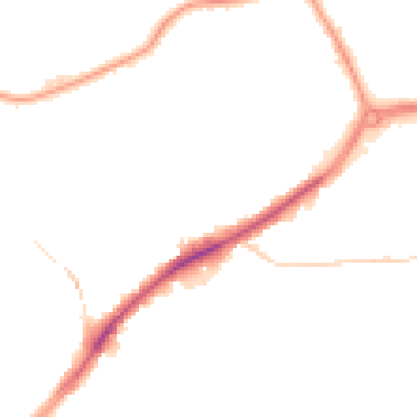 Night-time road noise heatmap for DY4 7AD