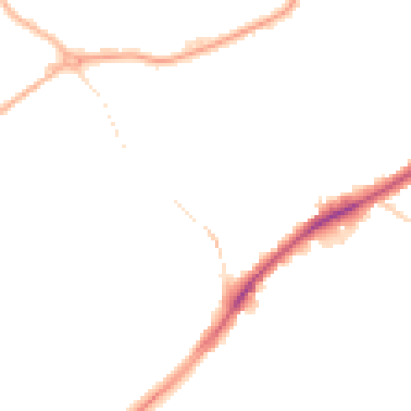 Night-time road noise heatmap for DY4 7NX
