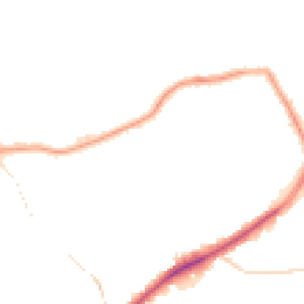 Night-time road noise heatmap for DY4 7QW