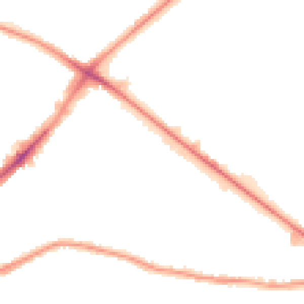 Night-time road noise heatmap for DY4 7TR