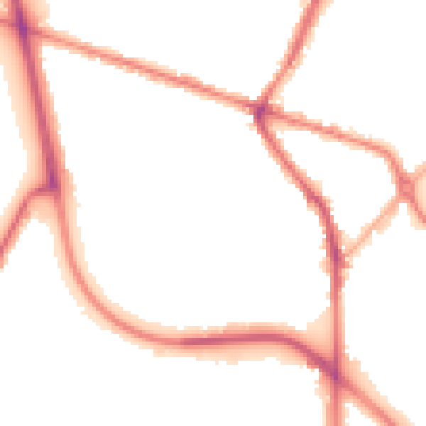 Night-time road noise heatmap for DY4 8DT