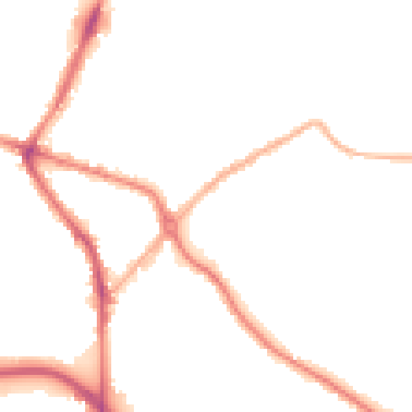 Night-time road noise heatmap for DY4 8HF