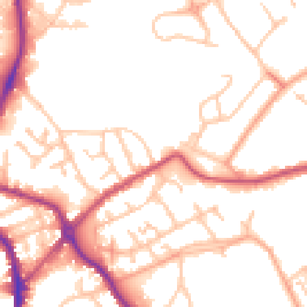 Daytime road noise heatmap for DY4 9BP