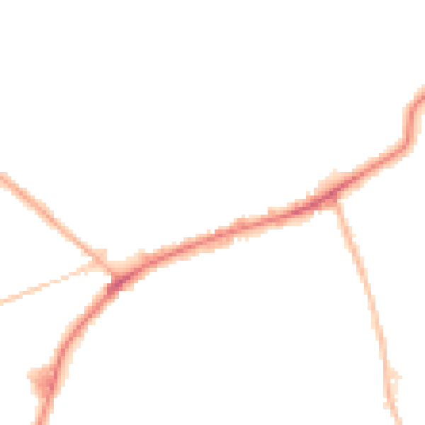 Night-time road noise heatmap for DY4 9DR