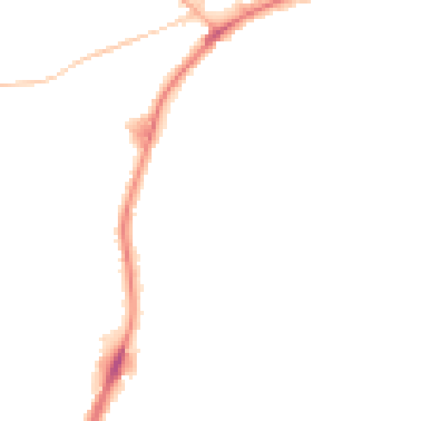Night-time road noise heatmap for DY4 9EF