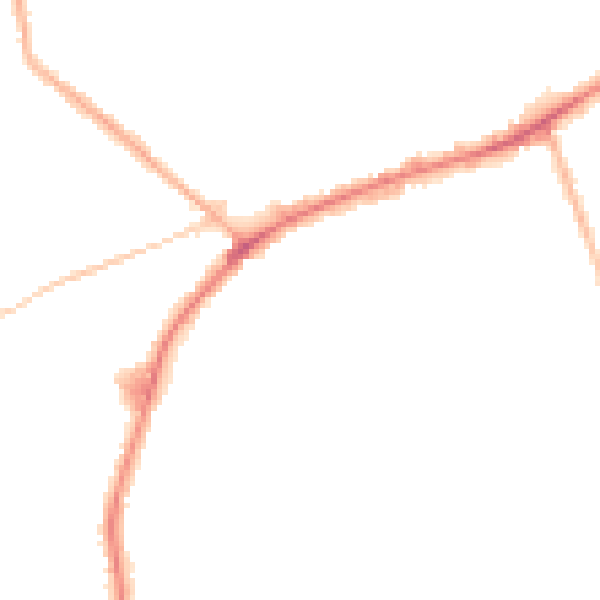 Night-time road noise heatmap for DY4 9HL