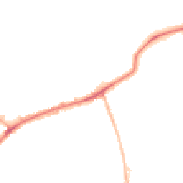 Night-time road noise heatmap for DY4 9JE