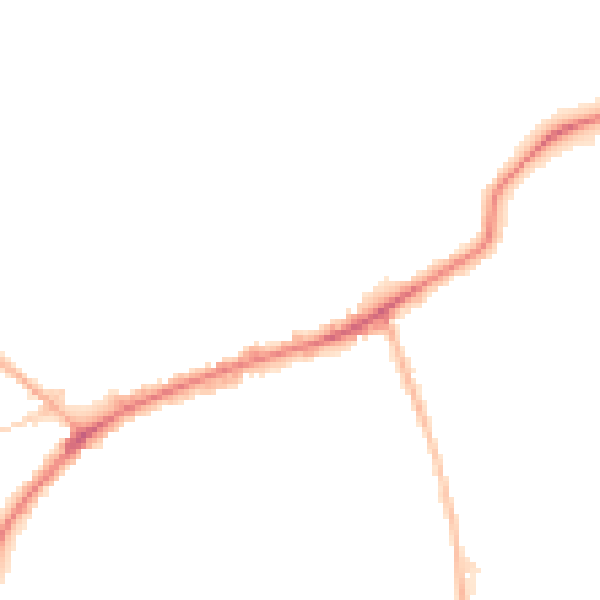 Night-time road noise heatmap for DY4 9JX