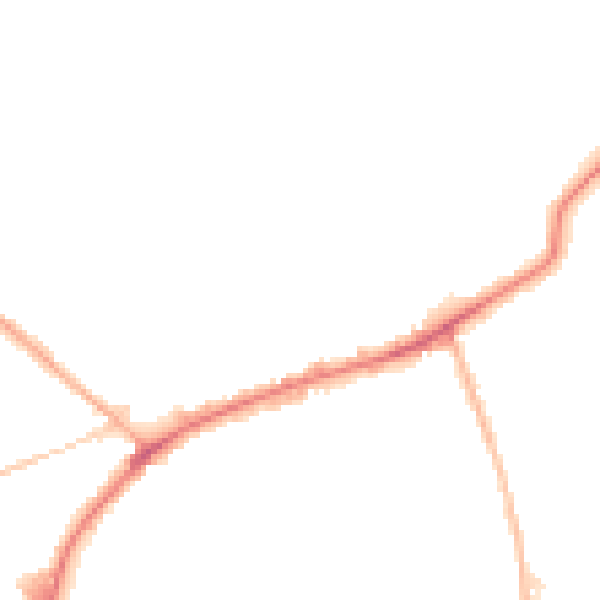 Night-time road noise heatmap for DY4 9JZ