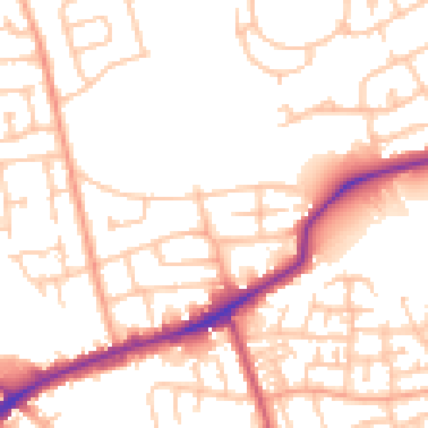 Daytime road noise heatmap for DY4 9LP