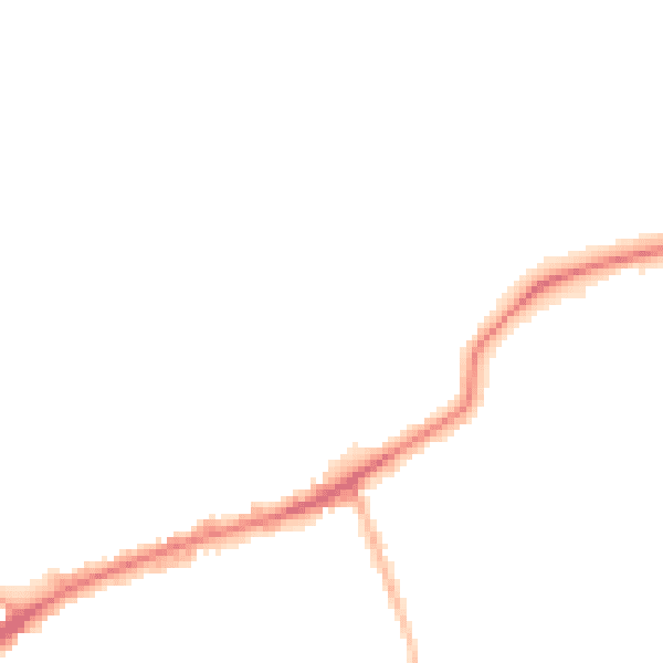 Night-time road noise heatmap for DY4 9LP