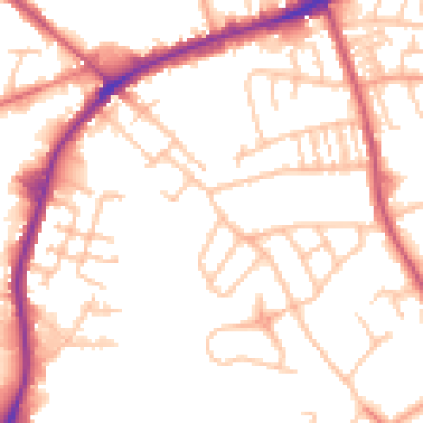 Daytime road noise heatmap for DY4 9RH