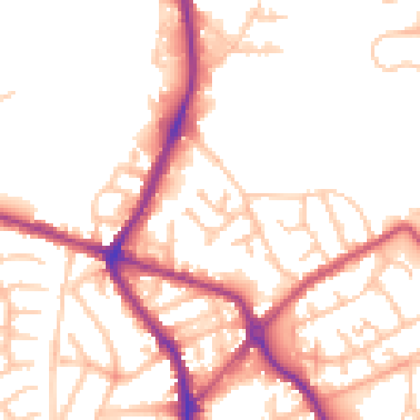 Daytime road noise heatmap for DY4 9TB