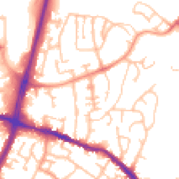 Daytime road noise heatmap for DY5 1AA