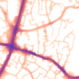Daytime road noise heatmap for DY5 1DD