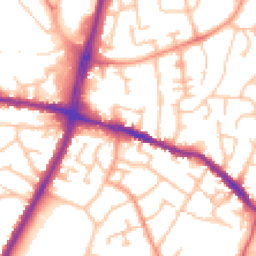 Daytime road noise heatmap for DY5 2JW