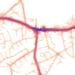 Daytime road noise heatmap for DY5 4LA