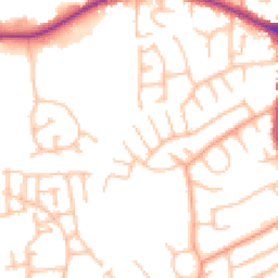 Daytime road noise heatmap for DY5 4QJ