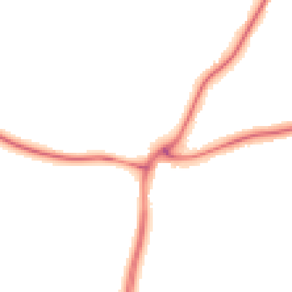 Night-time road noise heatmap for DY7 5AA