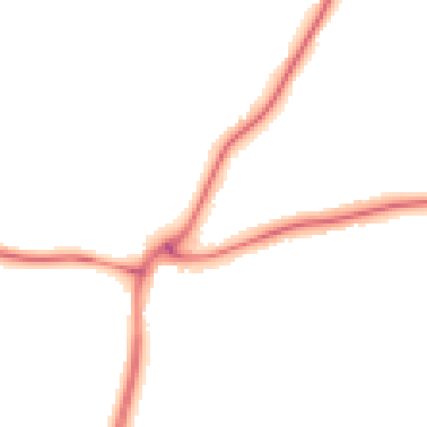 Night-time road noise heatmap for DY7 5AB