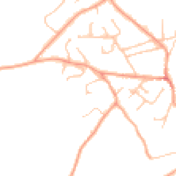Daytime road noise heatmap for DY7 6DX