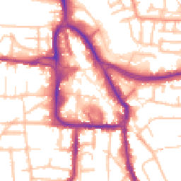 Daytime road noise heatmap for DY8 1DP