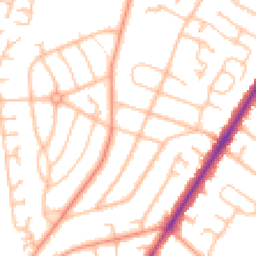 Daytime road noise heatmap for DY8 3BX