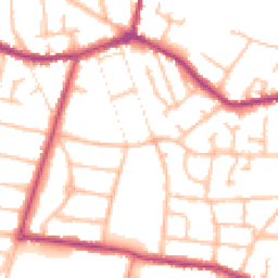 Daytime road noise heatmap for DY8 3RS