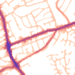 Daytime road noise heatmap for DY8 4BP