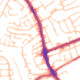 Daytime road noise heatmap for DY8 4BY