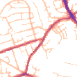 Daytime road noise heatmap for DY8 4NS