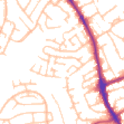 Daytime road noise heatmap for DY8 4XJ