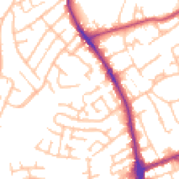 Daytime road noise heatmap for DY8 4XT